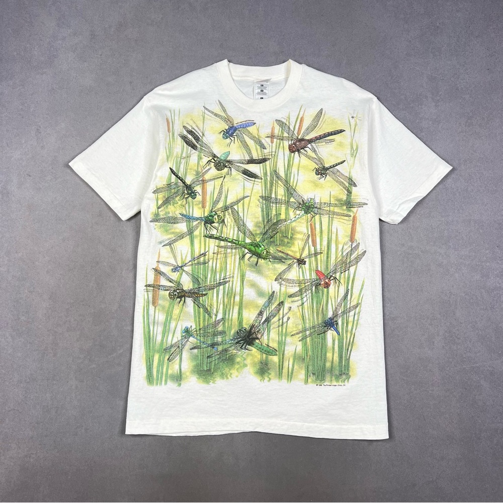 Vintage Dragonfly Fruit of the Loom White Graphic Tee